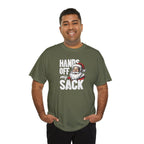 Hands Off My Sack Santa T-Shirt | Funny Christmas Holiday Tee