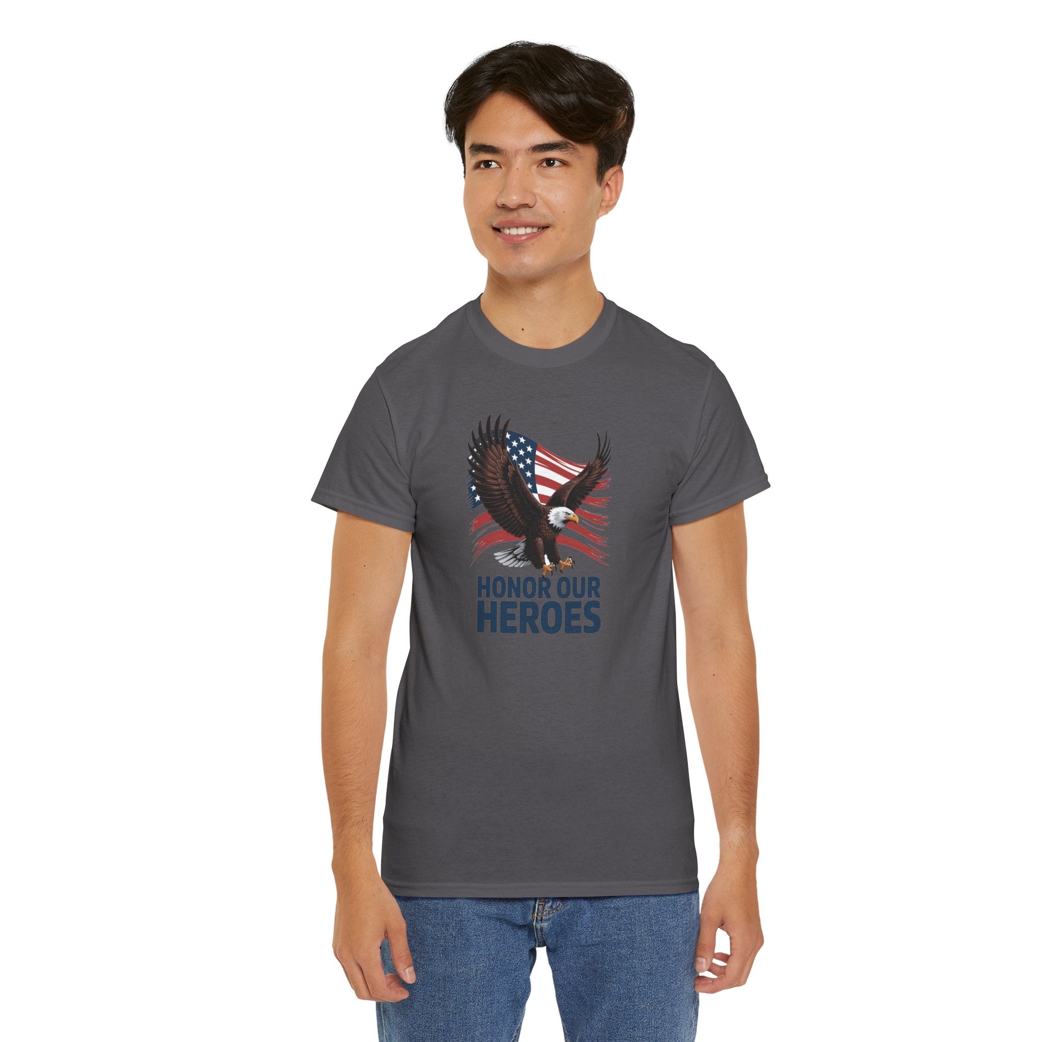 Honor Our Heroes Eagle T-Shirt | American Flag Patriotic Tee