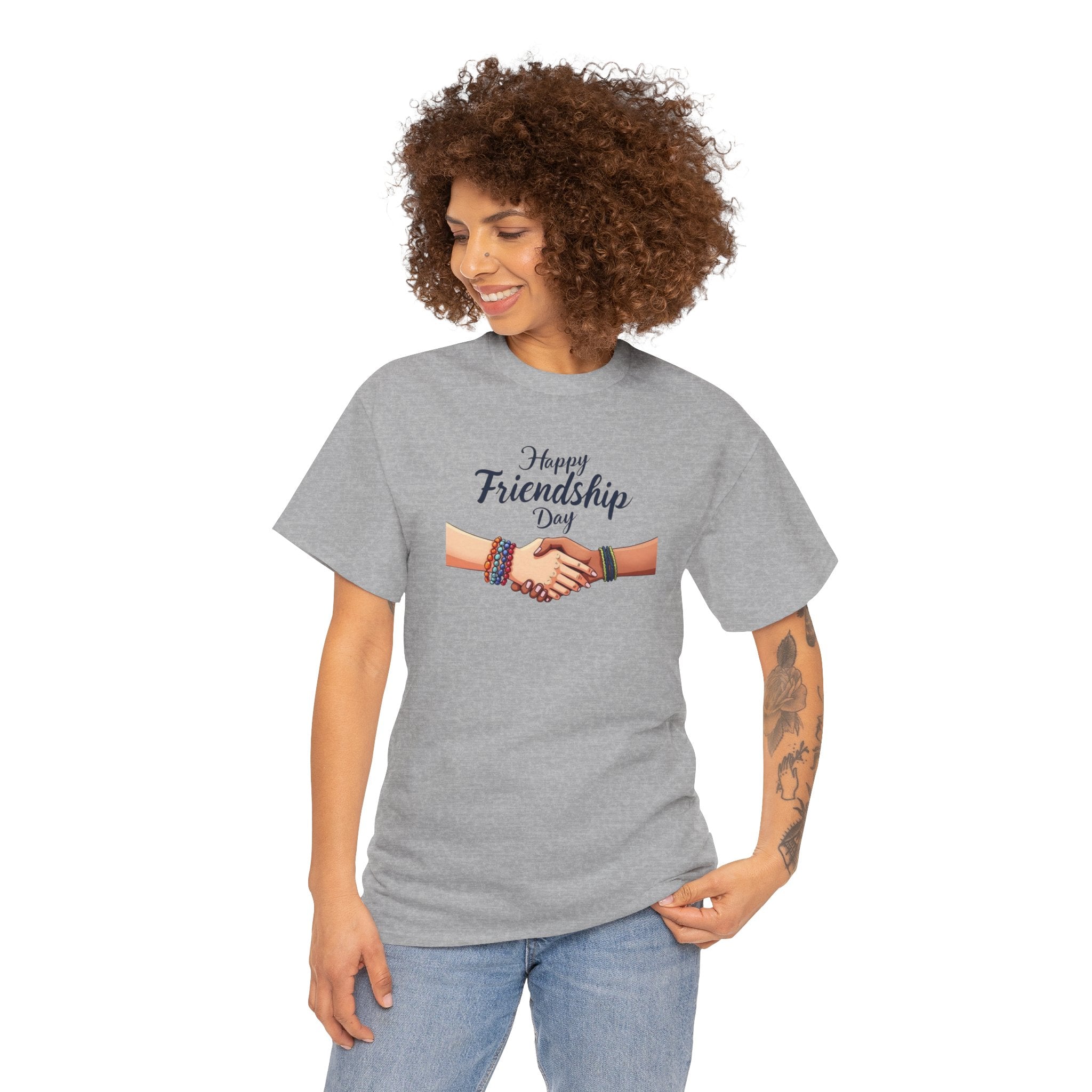 Happy Friendship Day Handshake Tee | Friendship Graphic T-Shirt