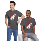 White Tiger with Rising Sun Tee | Japanese Tiger Graphic T-Shirt