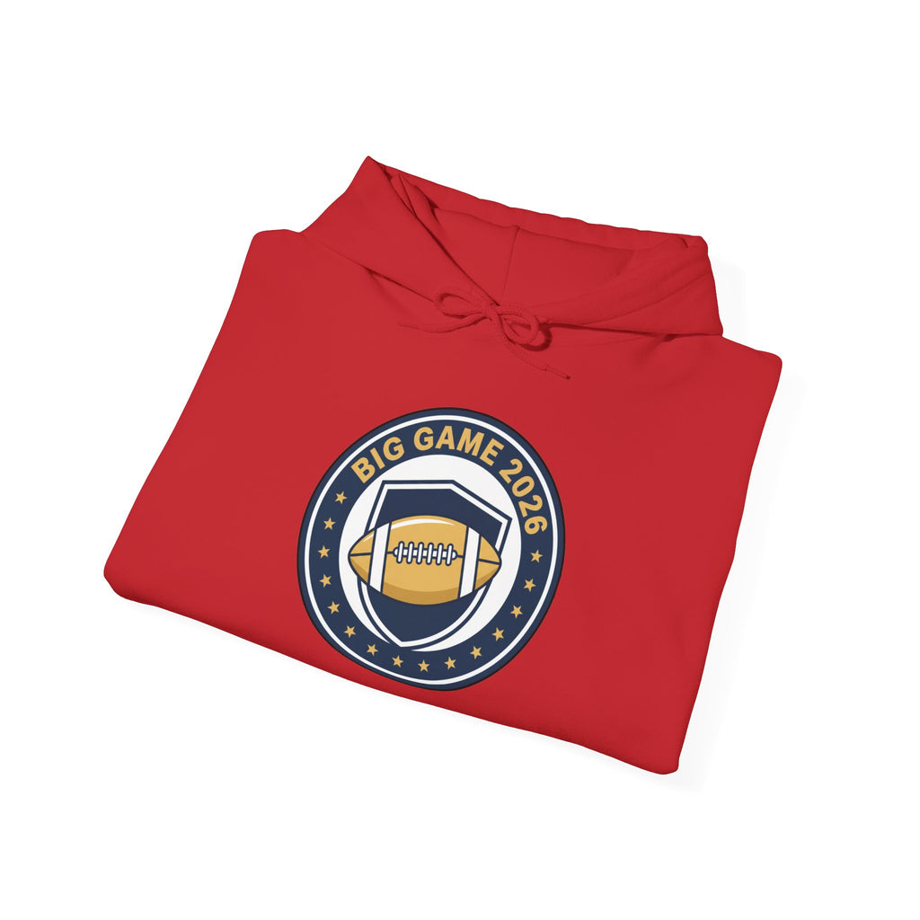 Big Game 2026 Football Badge Hoodie | Sports Logo Apparel