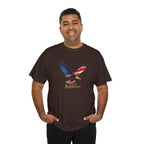 American Flag Bald Eagle T-Shirt | Patriotic USA Graphic Tee Memorial Day