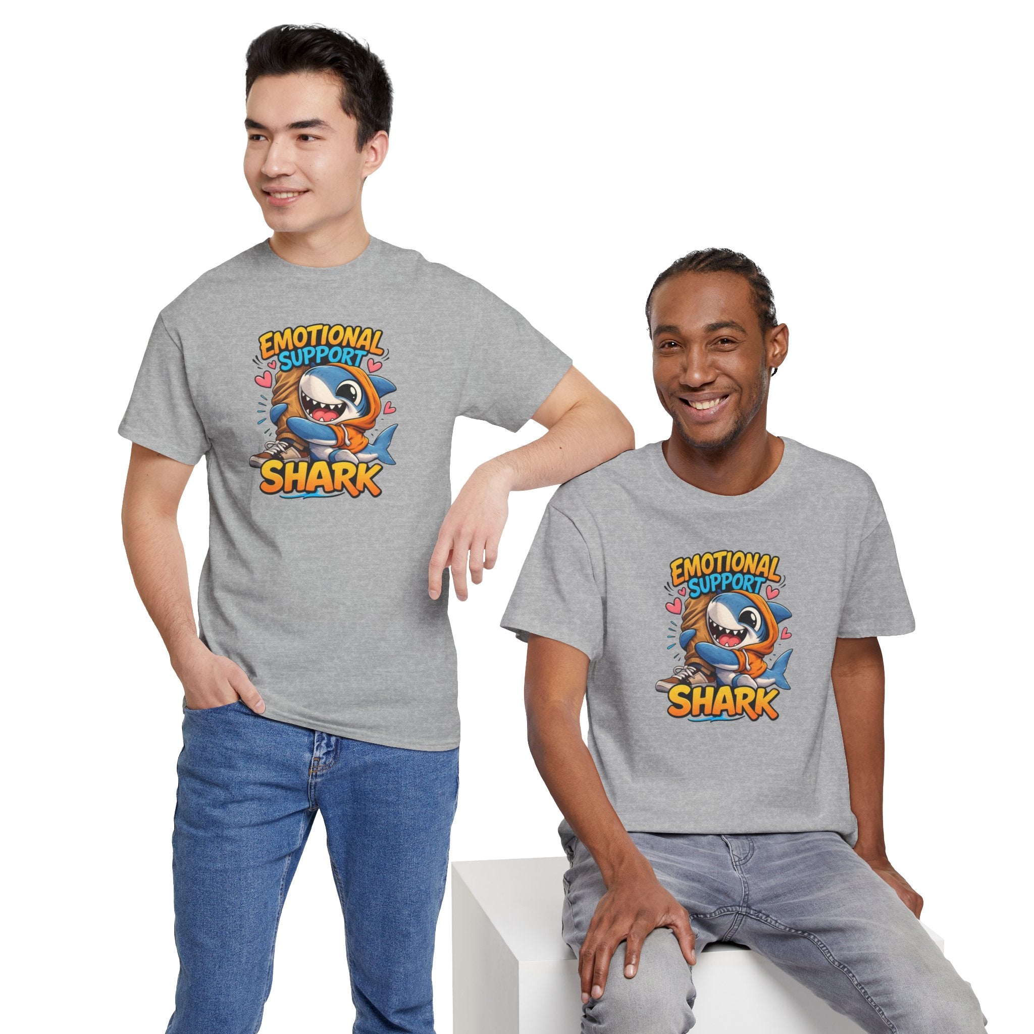 Emotional Support Shark Tee | Cute Cartoon Shark Graphic T-Shirt