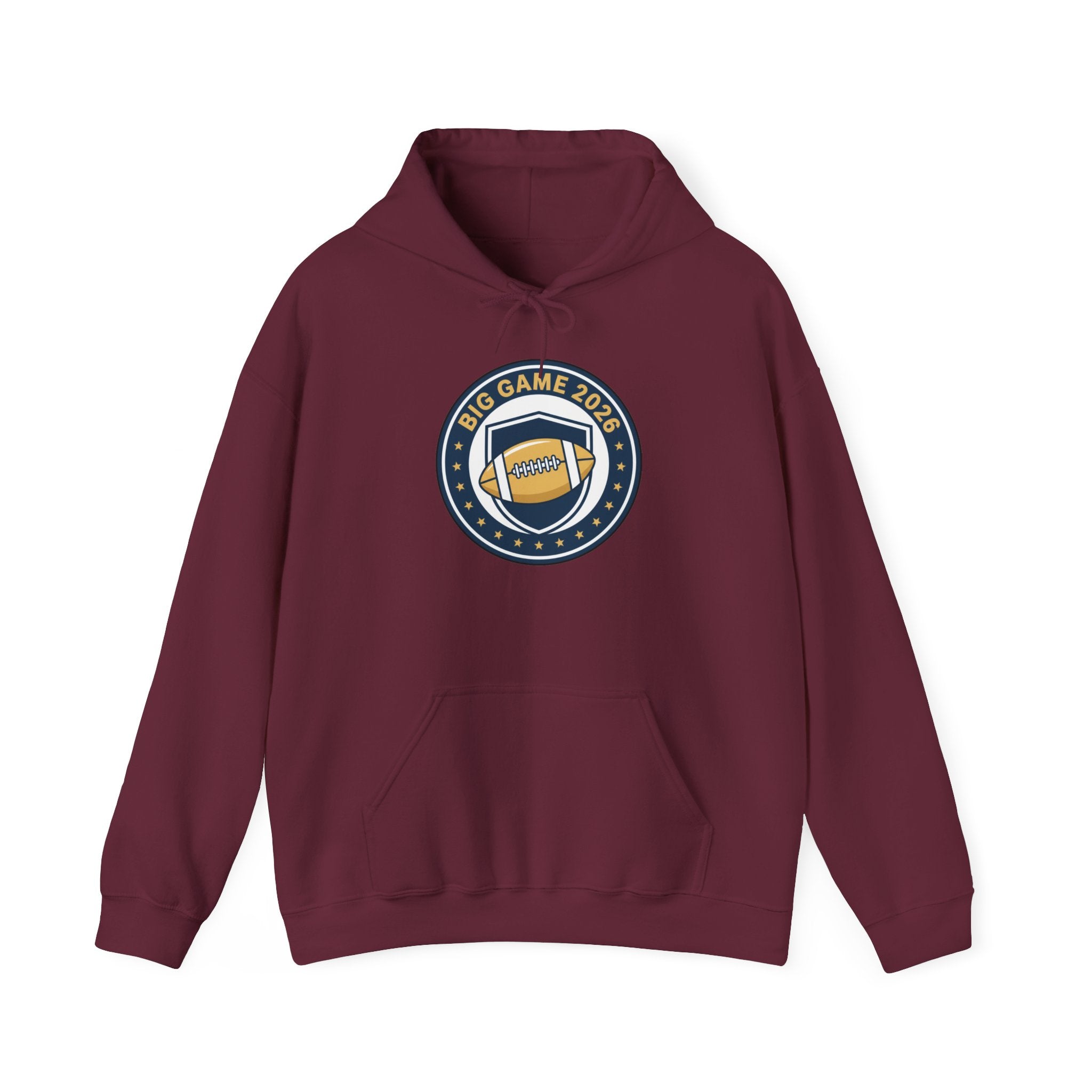 Big Game 2026 Football Badge Hoodie | Sports Logo Apparel