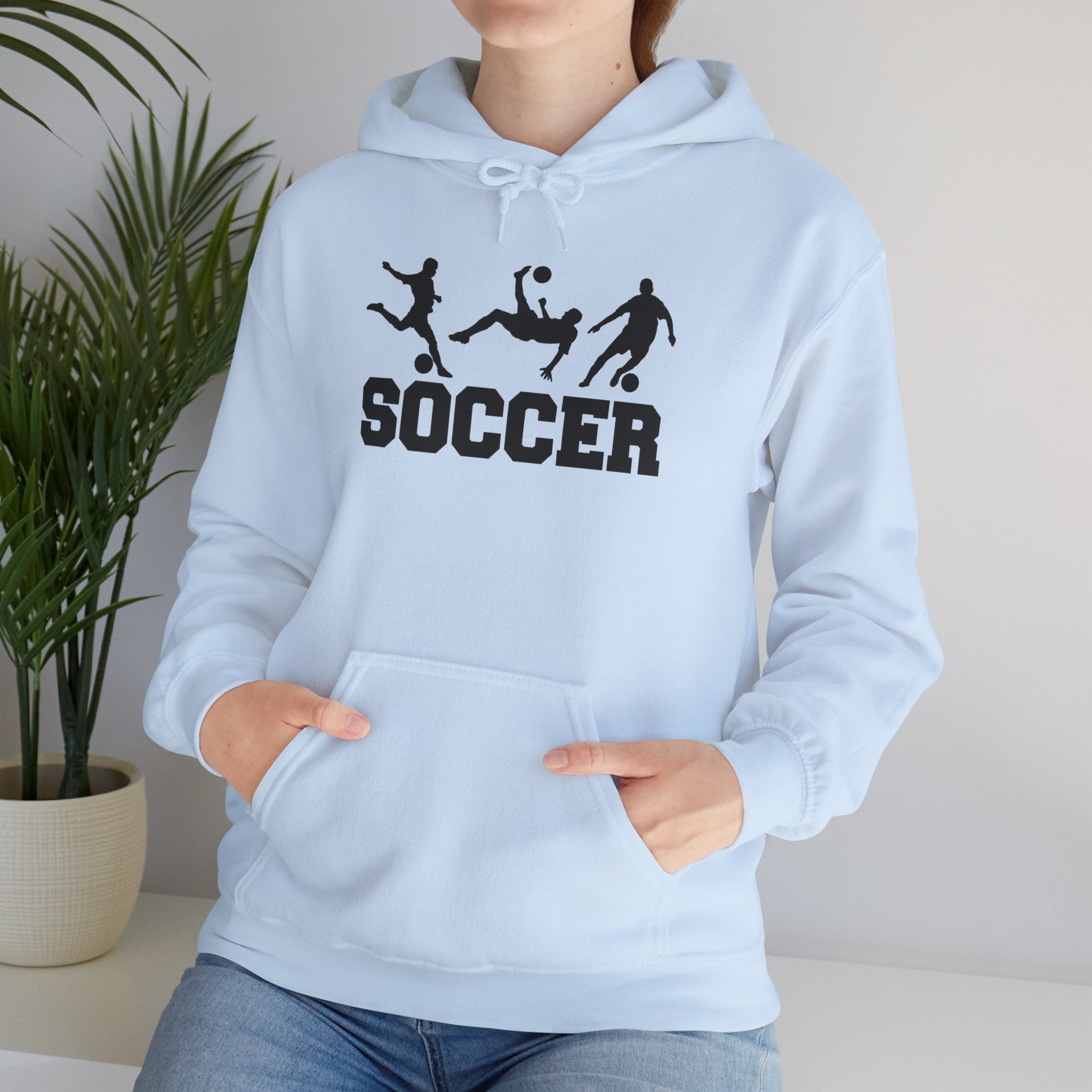 Soccer Silhouette Players Hoodie | Soccer Hooded Sweatshirt