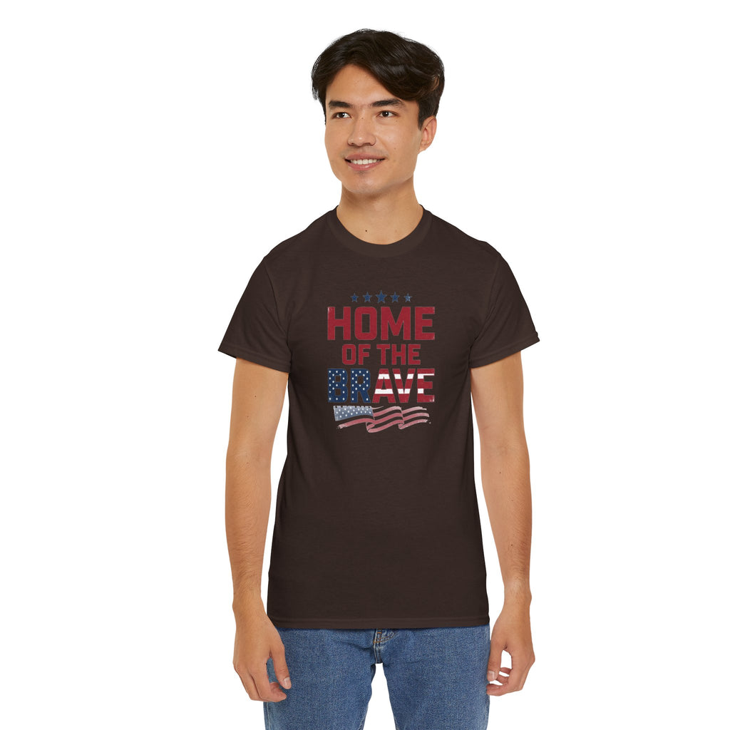 Home of the Brave T-Shirt | American Flag Patriotic Tee