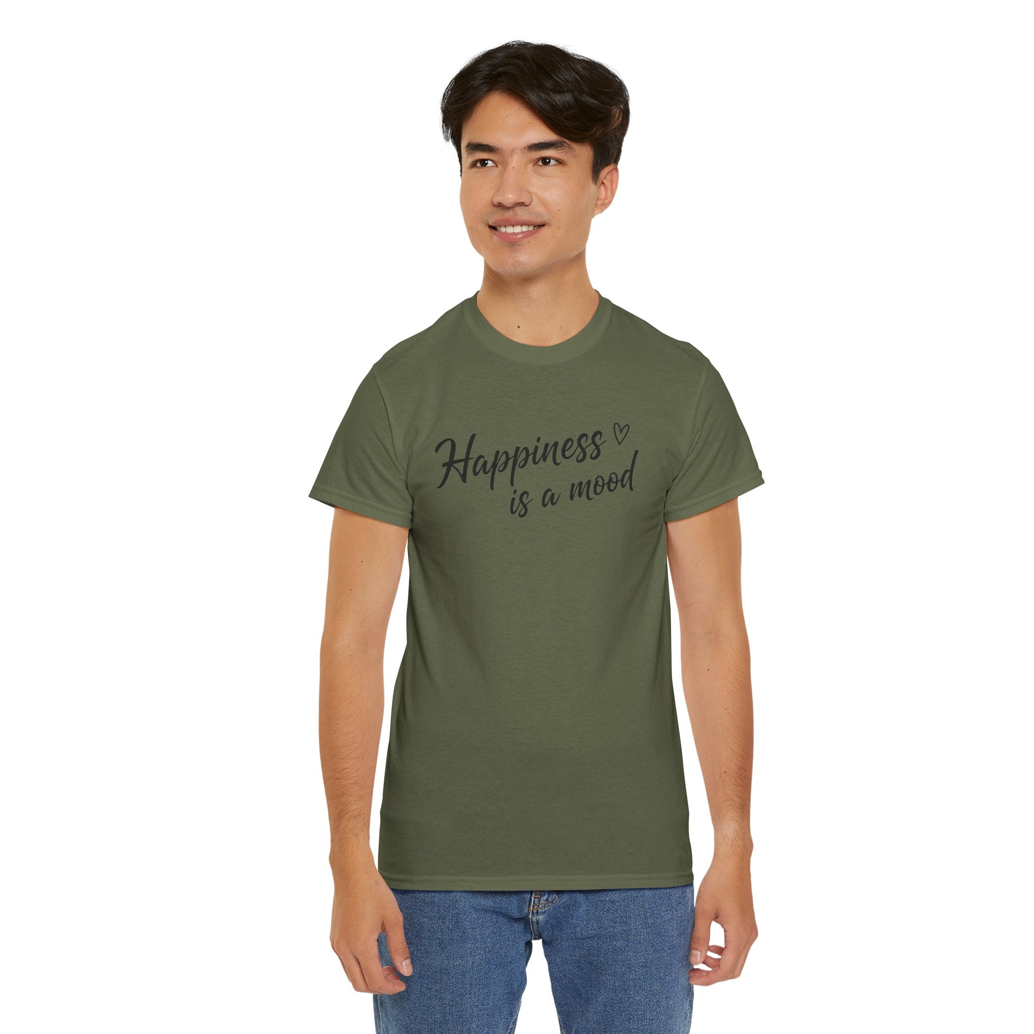 Happiness is a Mood T-Shirt | Script Heart Design