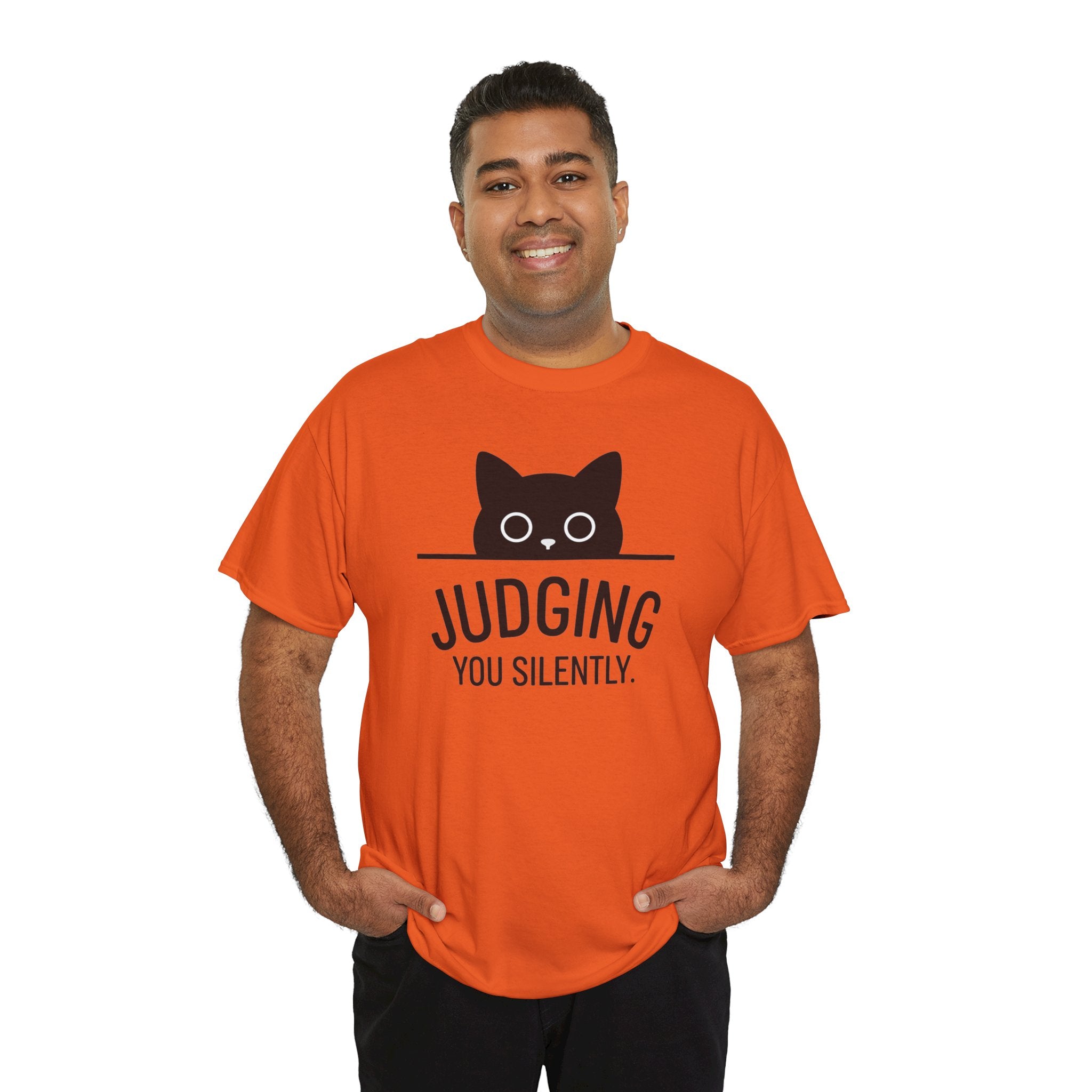 Judging You Silently cat Tee | Cute Cat Graphic T-Shirt