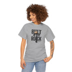 Built on the Rock cross graphic Tee | Christian faith shirt, Psalm 127:1