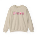 Valentine's Day Kawaii Pink Puff Sweatshirt | Cute Heart Emoji Character Crewneck