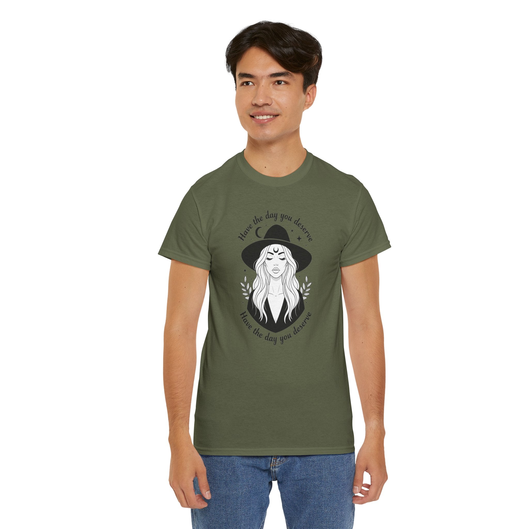 Aesthetic Art Witch Graphic T-Shirt | Have The Day You Deserve Boho Tee