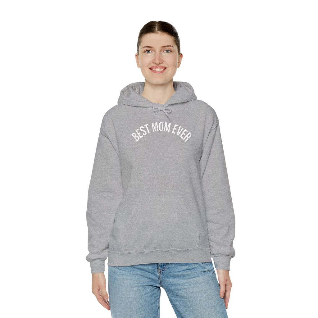 Best Mom Ever Hoodie | 'Best Mom Ever' Text Hooded Sweatshirt