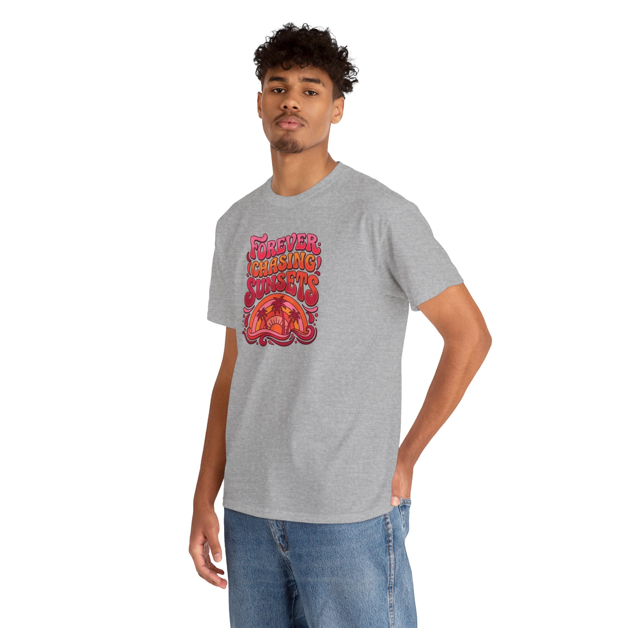 Forever Chasing Sunsets T-Shirt | Retro Sunset Graphic Tee
