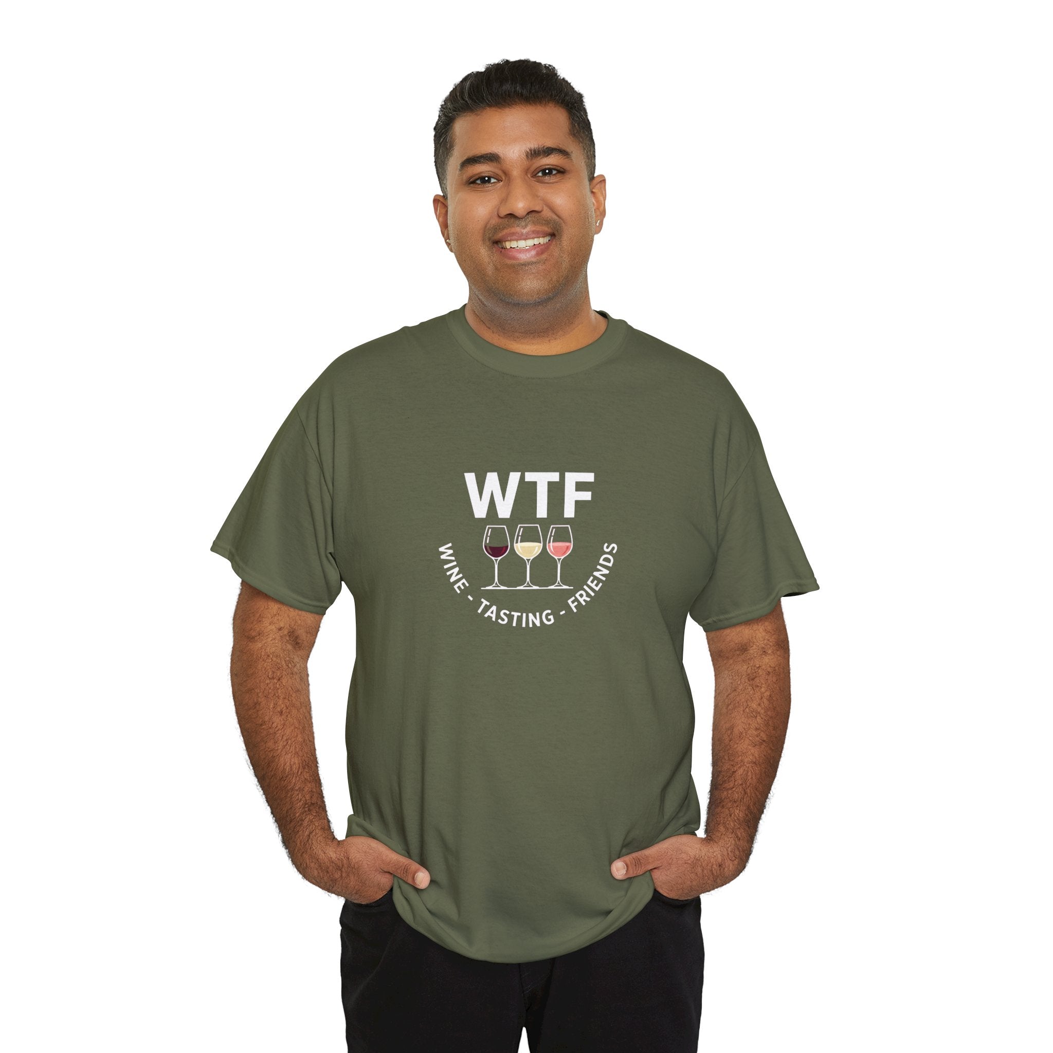 WTF Wine Tasting Friends Tee | Wine Glasses Logo T-Shirt