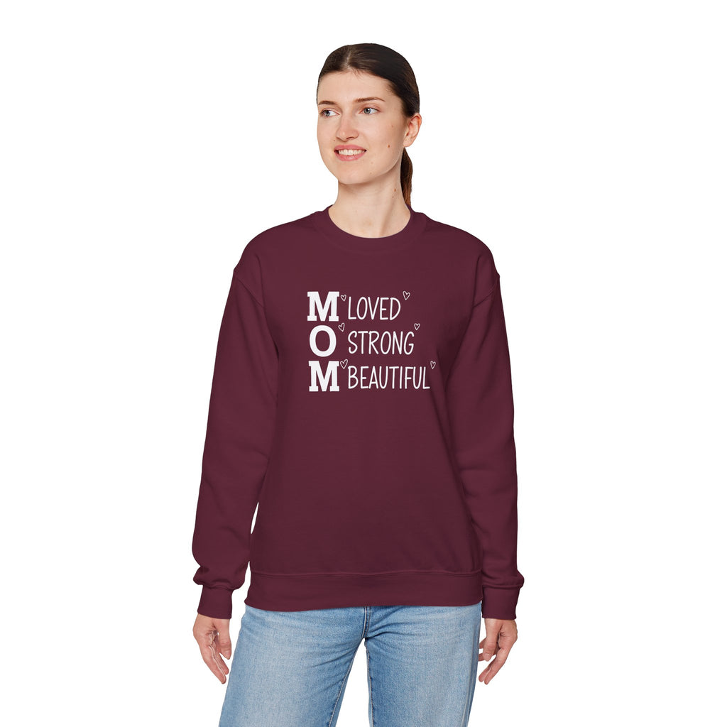 MOM Loved Strong Beautiful sweatshirt | Mom crewneck