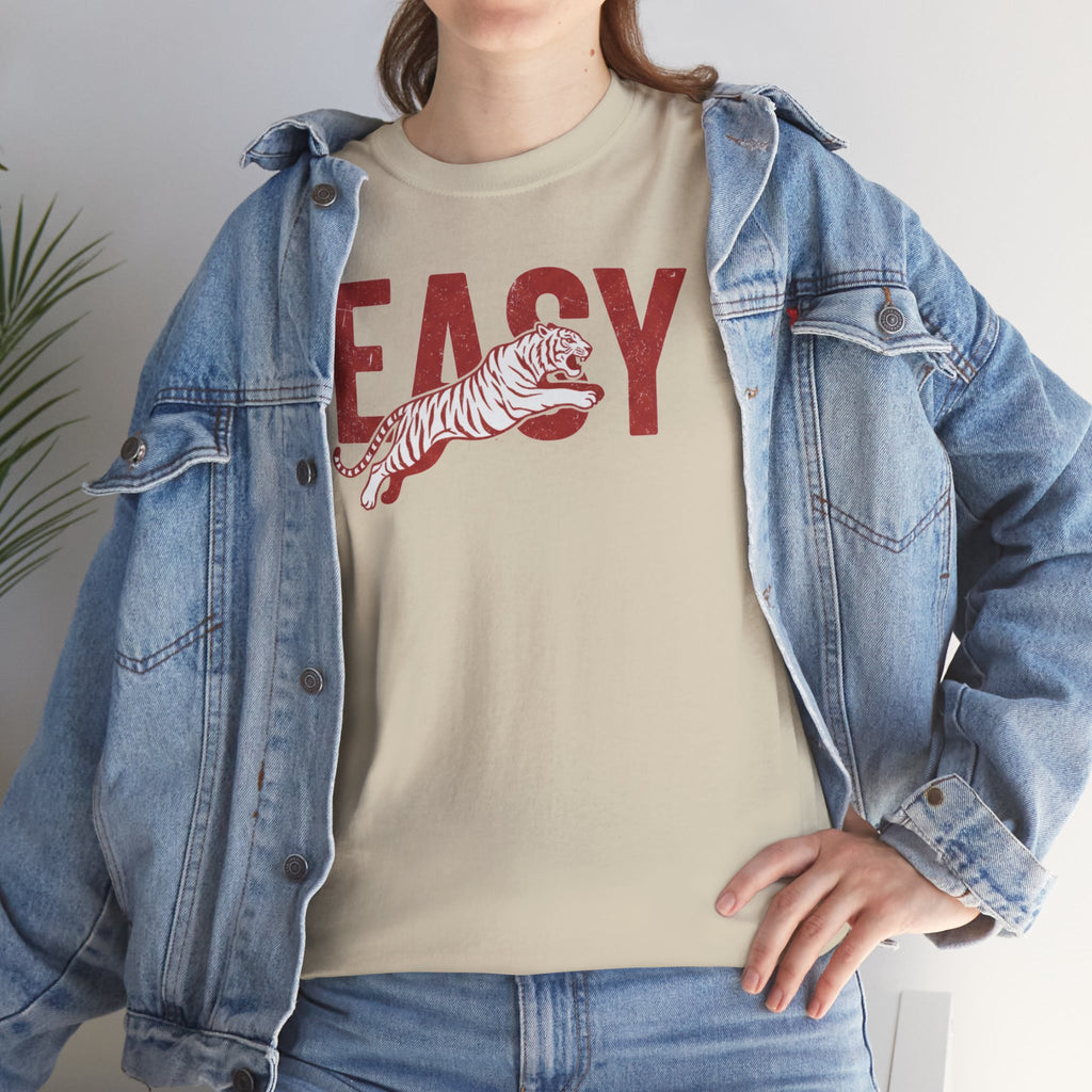 Easy Tiger T-Shirt | Retro Red Text with Tiger Graphic