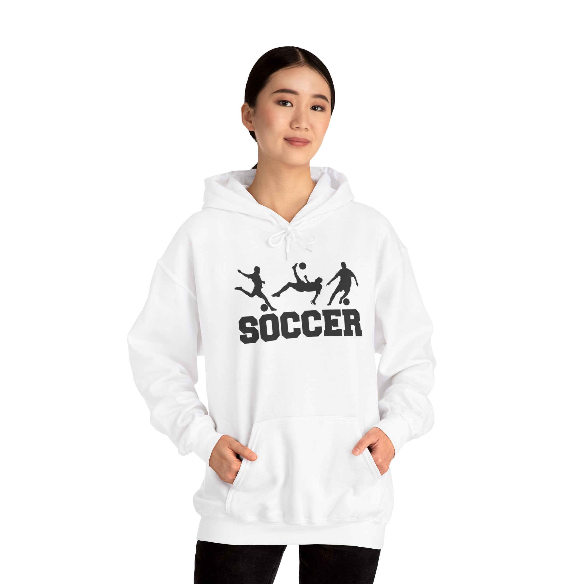 Soccer Silhouette Players Hoodie | Soccer Hooded Sweatshirt