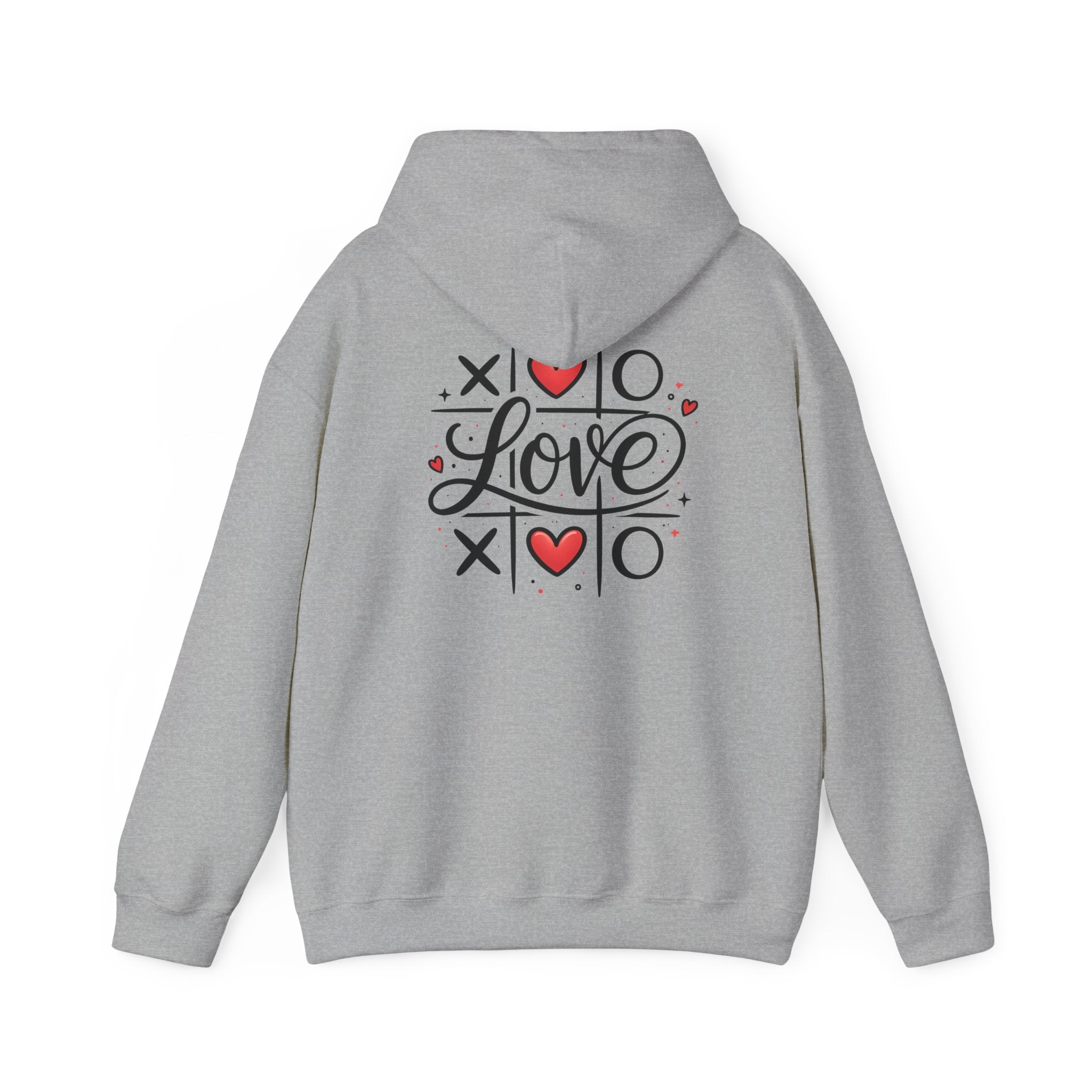 Valentine's Day Love Hoodie | Tic-Tac-Toe Design