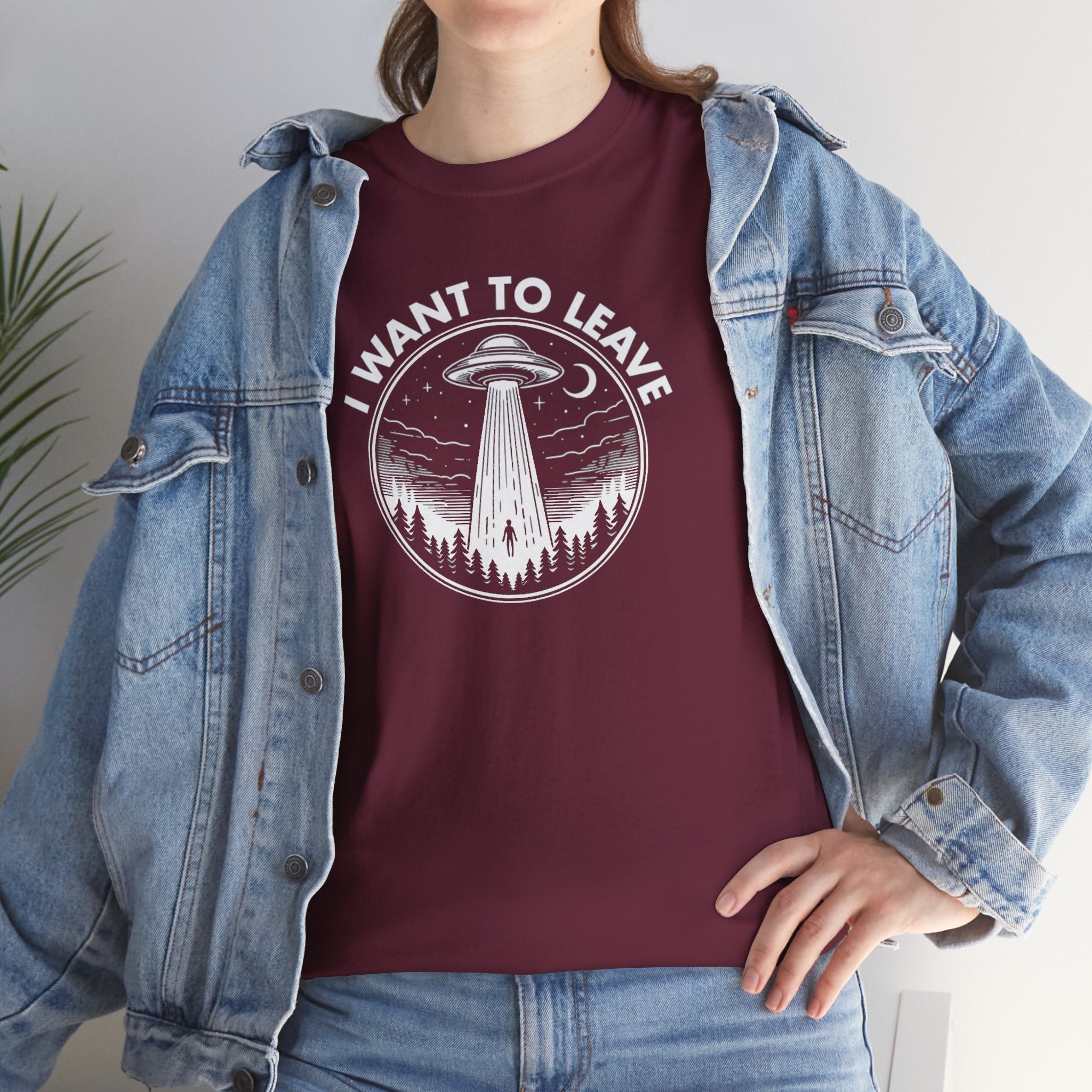 I Want To Leave UFO Abduction Tee | Alien Spaceship Shirt