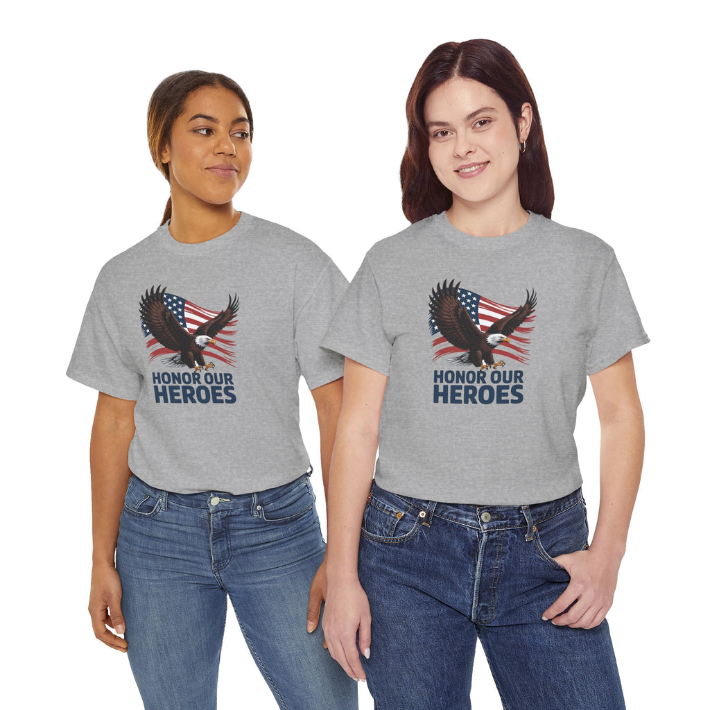 Honor Our Heroes Eagle T-Shirt | American Flag Patriotic Tee