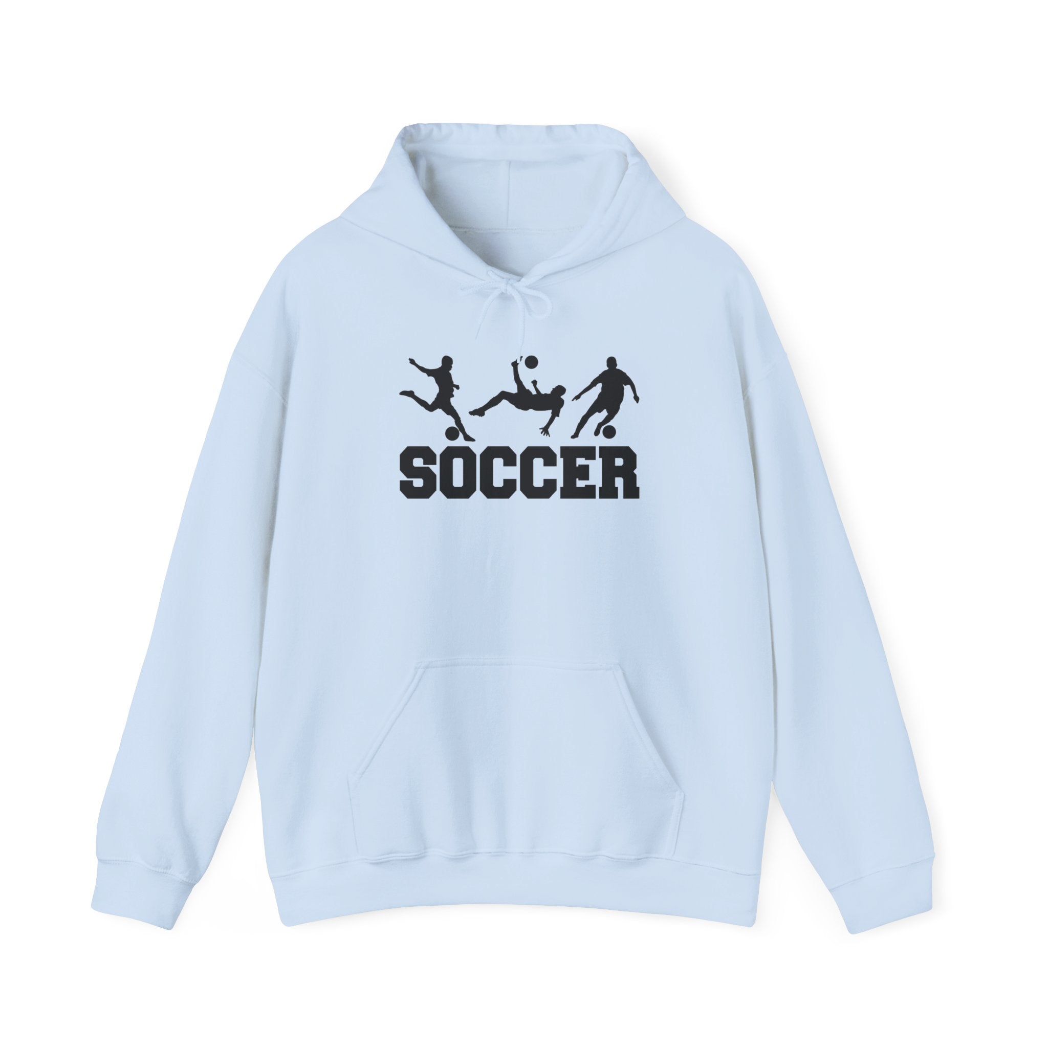 Soccer Silhouette Players Hoodie | Soccer Hooded Sweatshirt