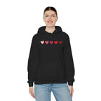 Valentine's Day Heart Hoodie | Minimal Gradient Hearts Design