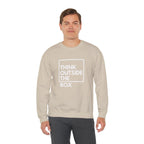 Think Outside The Box Sweatshirt | Graphic Typography Crewneck