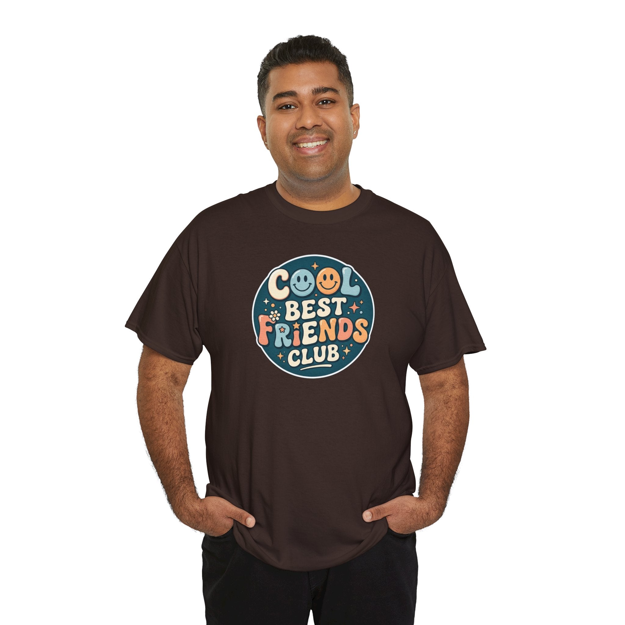 Cool Best Friends Club tee | Best Friend Shirt, Cute Retro Badge Design