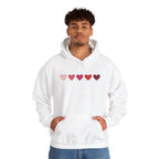 Valentine's Day Heart Hoodie | Minimal Gradient Hearts Design