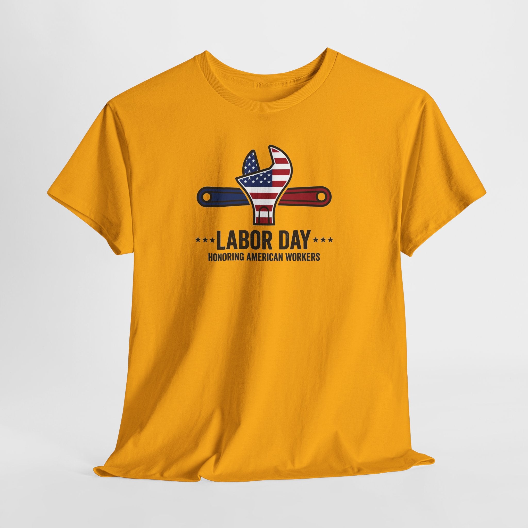 American Flag Wrench Labor Day Tee | Honoring American Workers