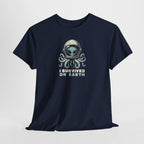 I Survived on Earth Alien Octopus Tee | Space Helmet Illustration