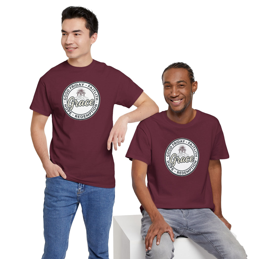 Grace emblem T-Shirt | Good Friday faith hope redemption circle logo