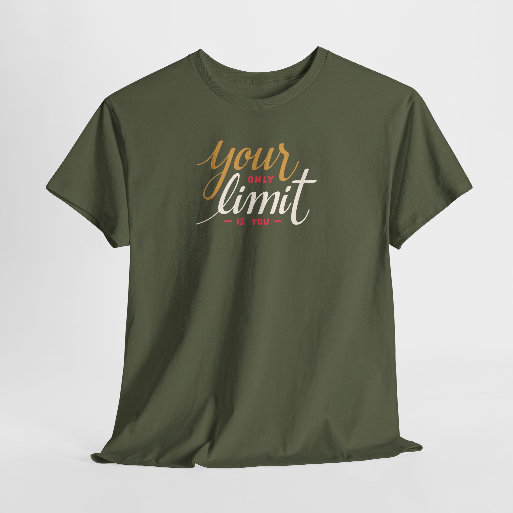 Your Only Limit Tee | Motivational Typography Shirt, Inspirational Quote