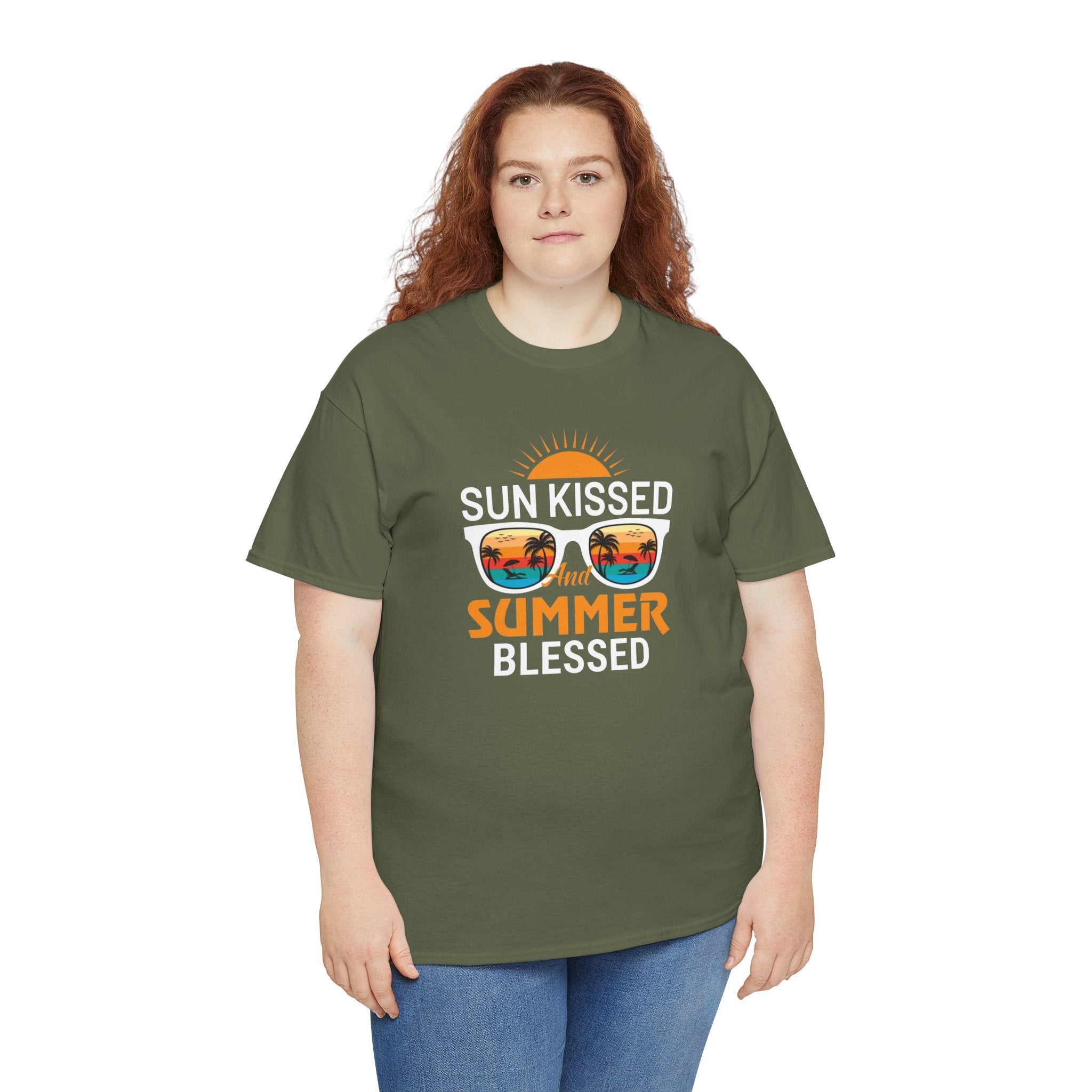 Sun Kissed and Summer Blessed T-Shirt - Beach Vibes Graphic Tee