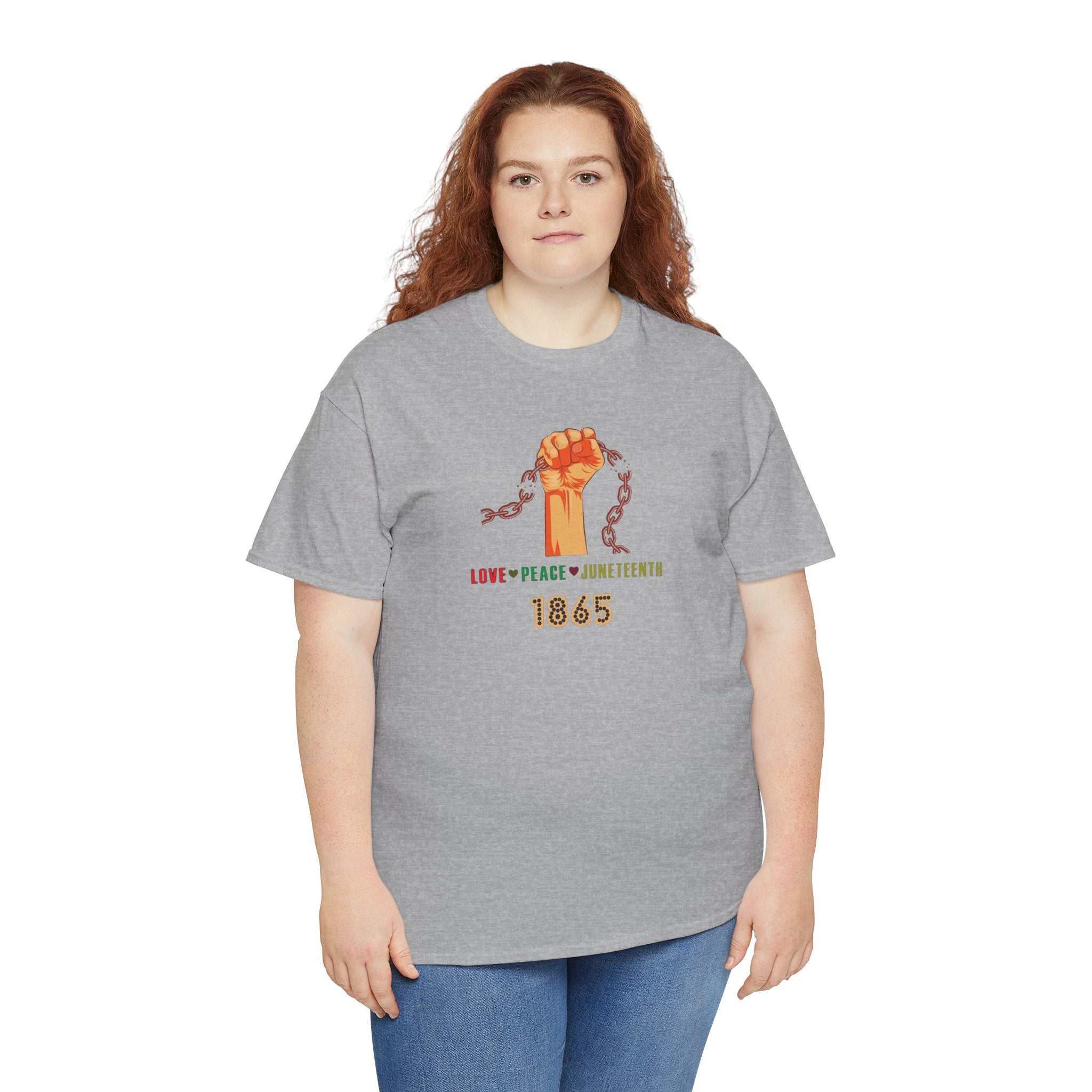 Juneteenth Raised Fist Tee | Love Peace Juneteenth 1865 T-Shirt