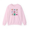 Sports Icons grid Crewneck Sweatshirt | soccer, trophy, cleats, whistle