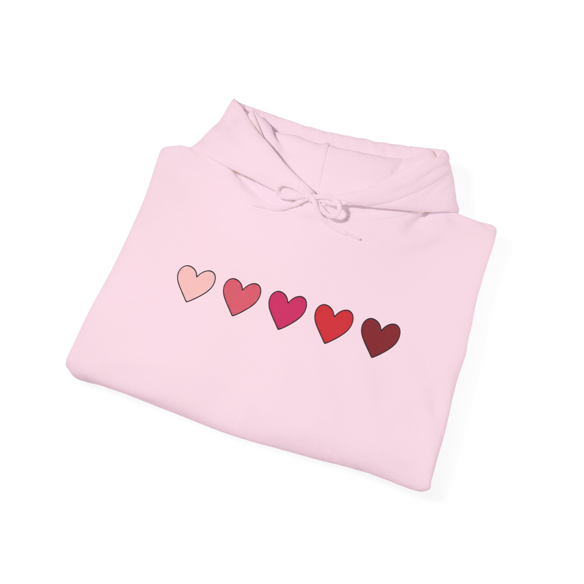 Valentine's Day Heart Hoodie | Minimal Gradient Hearts Design