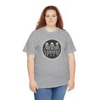 Three Sitting Skeletons Tee | Skull Circle Illustration, Halloween Shirt