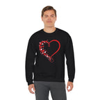 Valentine's Day Red Heart Swirl Sweatshirt | Valentine Heart Crewneck