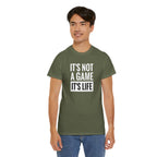 It's Not a Game It's Life T-Shirt | Minimal Text Tee, Bold Serif Typography