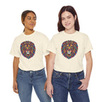 Colorful Geometric Lion T-Shirt | Vibrant Tribal Lion Tee, Graphic Animal Shirt