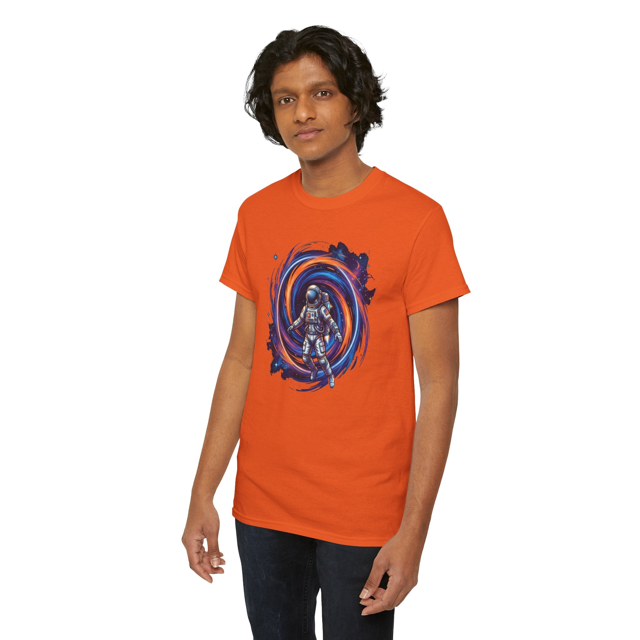 Astronaut Swirl Galaxy Tee | Space Explorer Cosmic Helmet Shirt