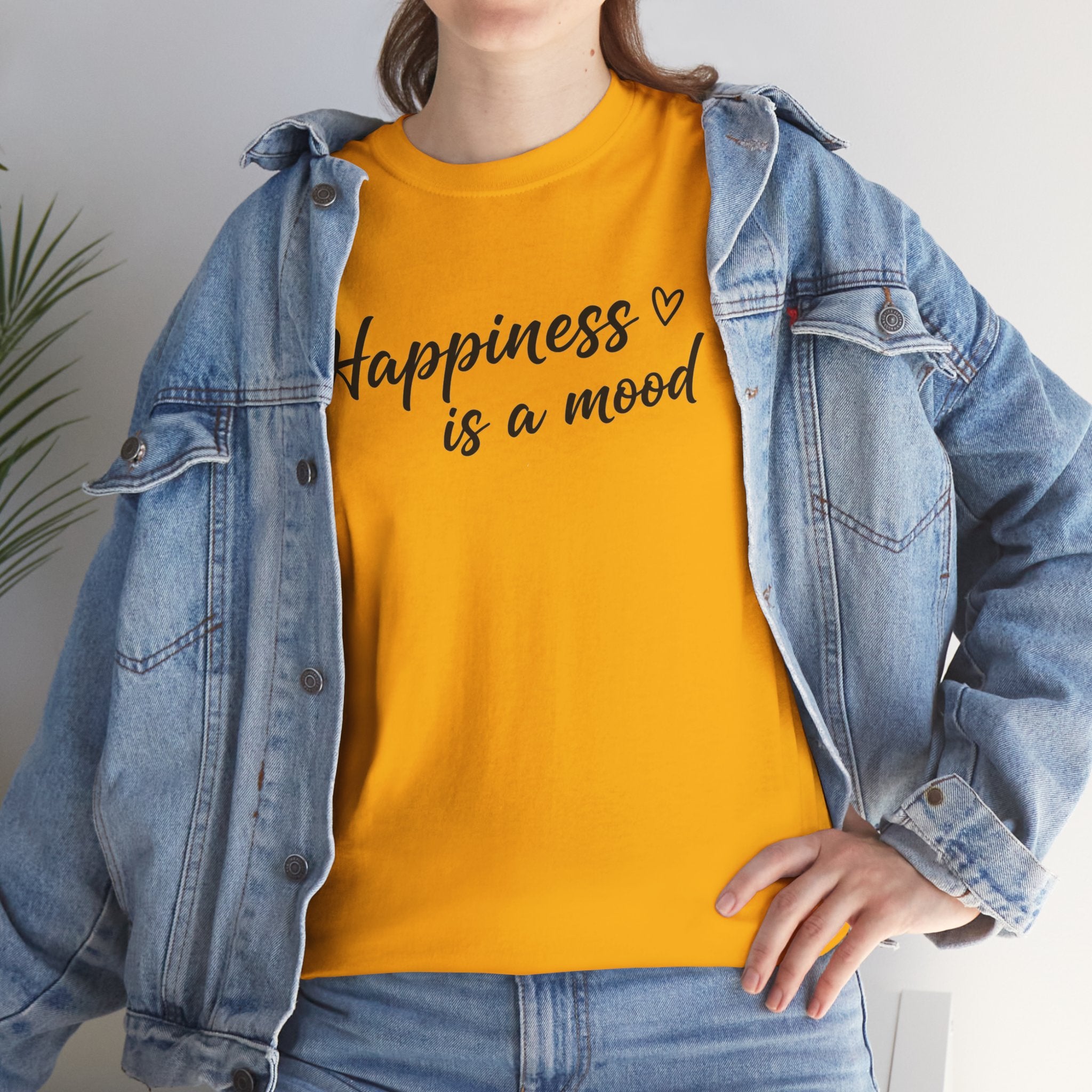 Happiness is a Mood T-Shirt | Script Heart Design