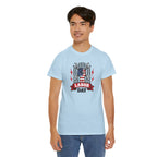 American Labor Day Tee | Patriotic Wrench Helmet Design, USA Flag
