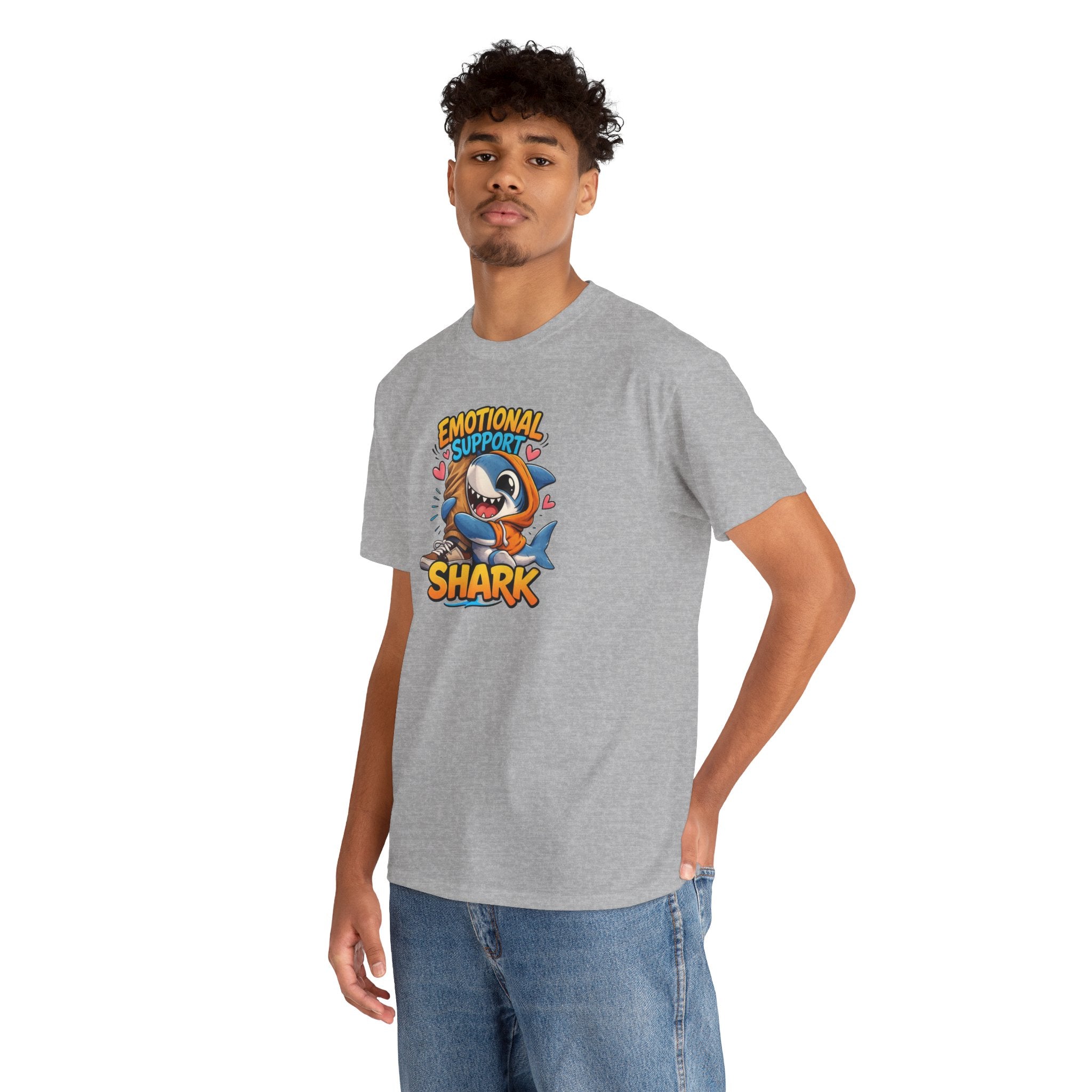 Emotional Support Shark Tee | Cute Cartoon Shark Graphic T-Shirt