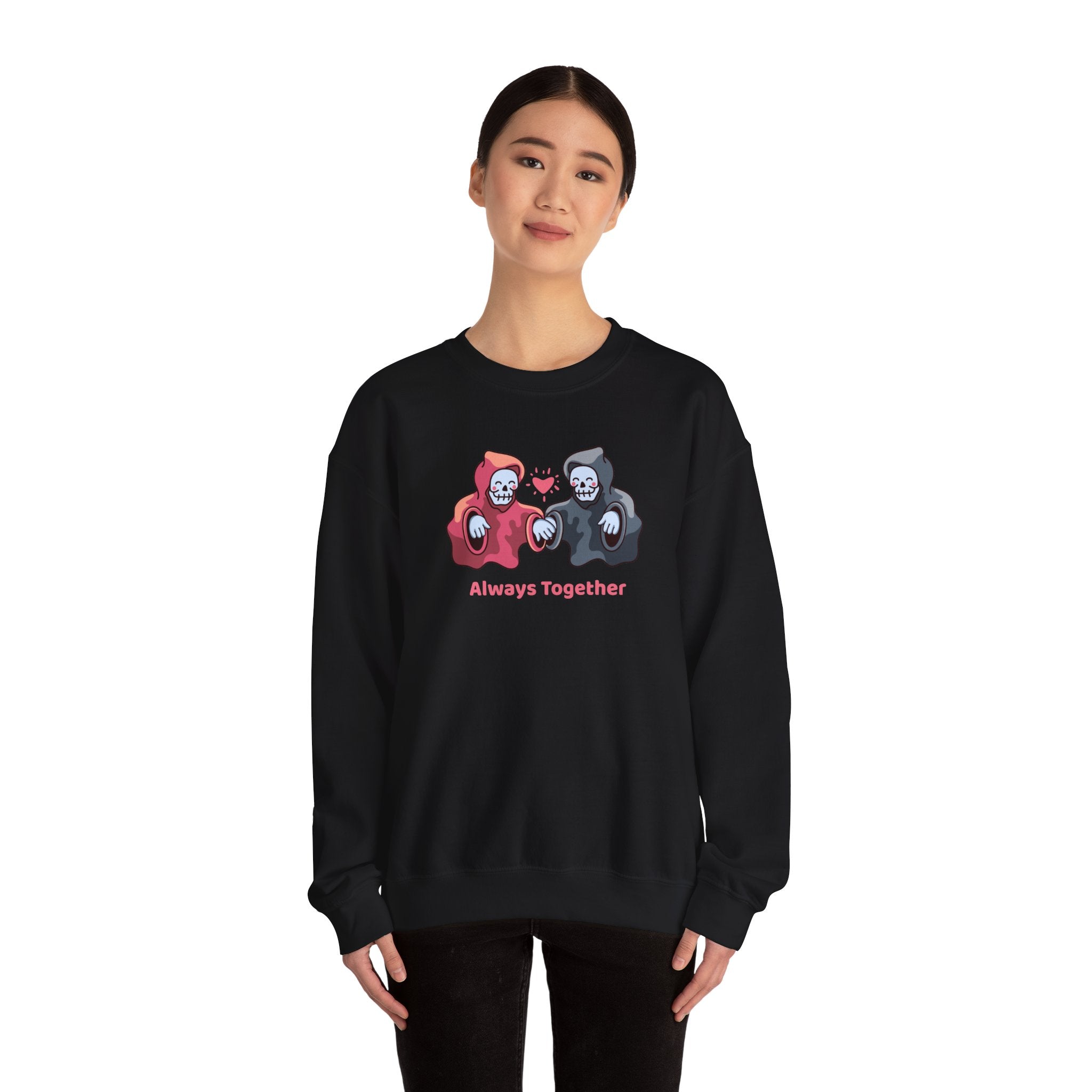 Always Together Grim Reaper Couple sweatshirt | Matching Skeleton Love Crewneck