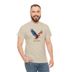 American Flag Bald Eagle T-Shirt | Patriotic USA Graphic Tee Memorial Day