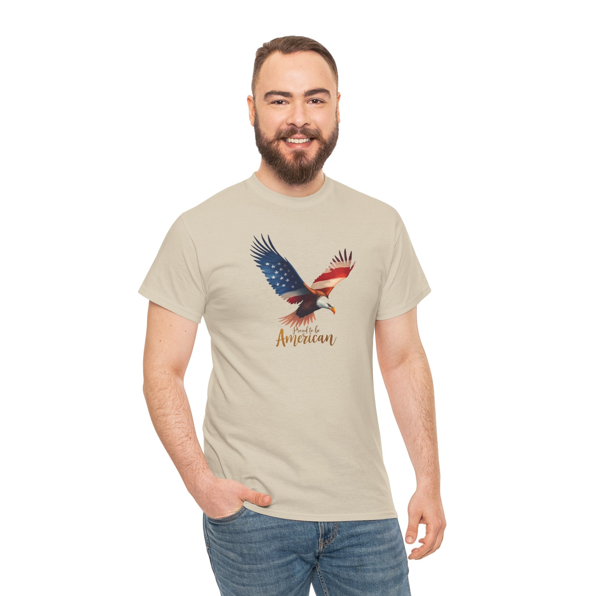 American Flag Bald Eagle T-Shirt | Patriotic USA Graphic Tee Memorial Day