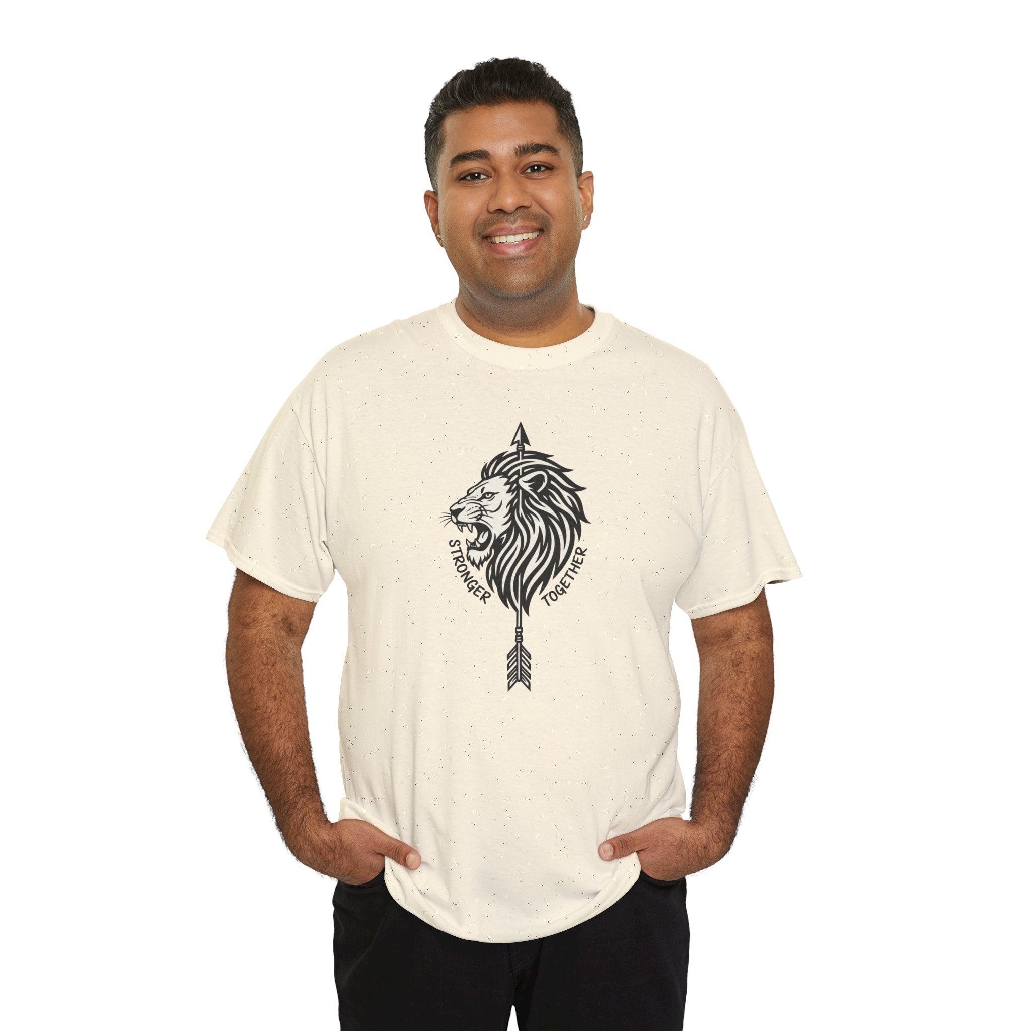 Tribal Lion Head Arrow T-Shirt | Geometric Lion Tee
