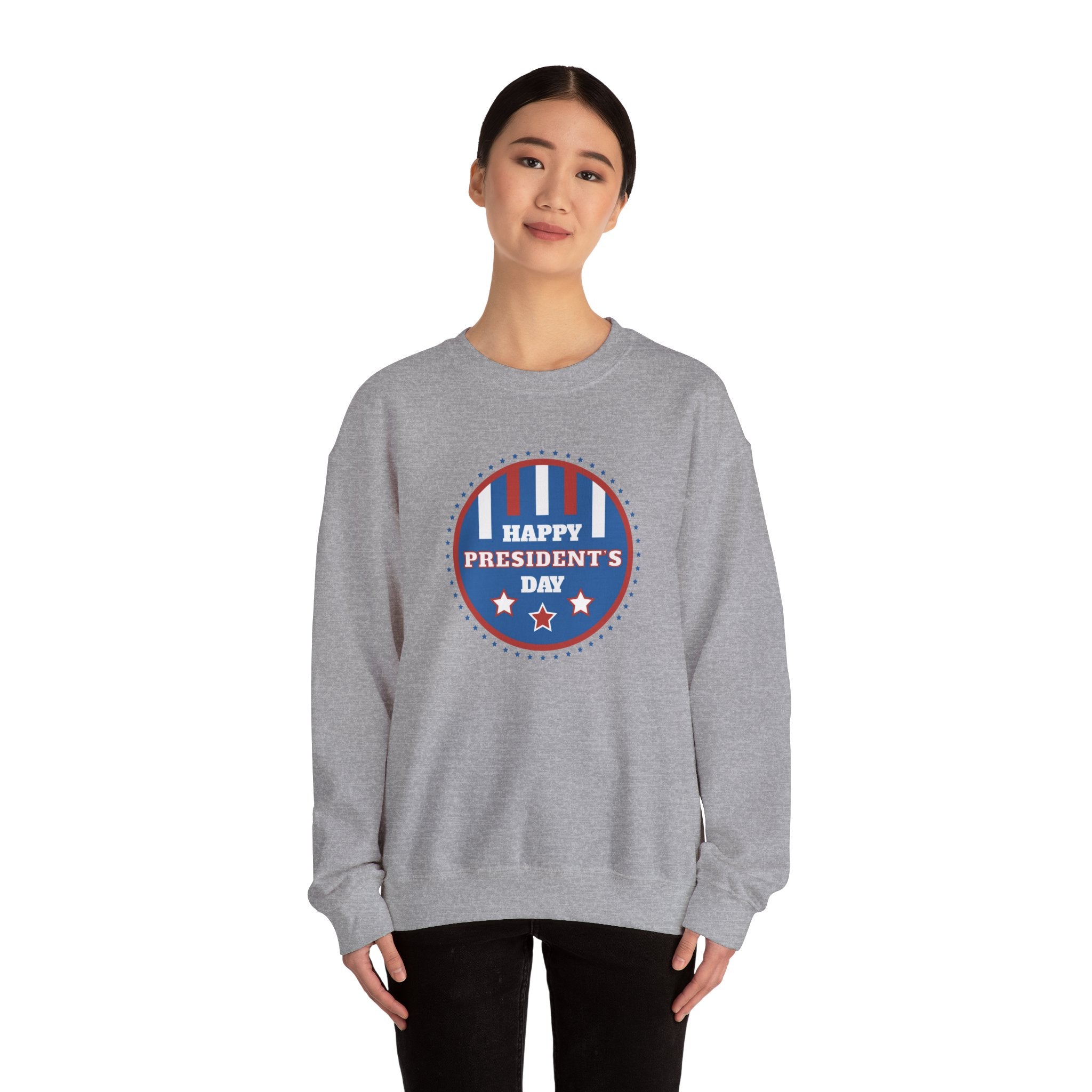 Happy Presidents Day emblem Crewneck Sweatshirt | Presidents Day design